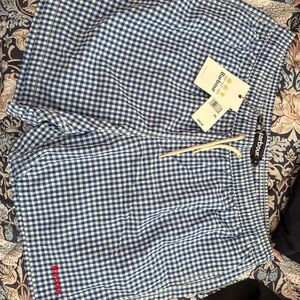 Barbour Blue and White Gingham Shorts